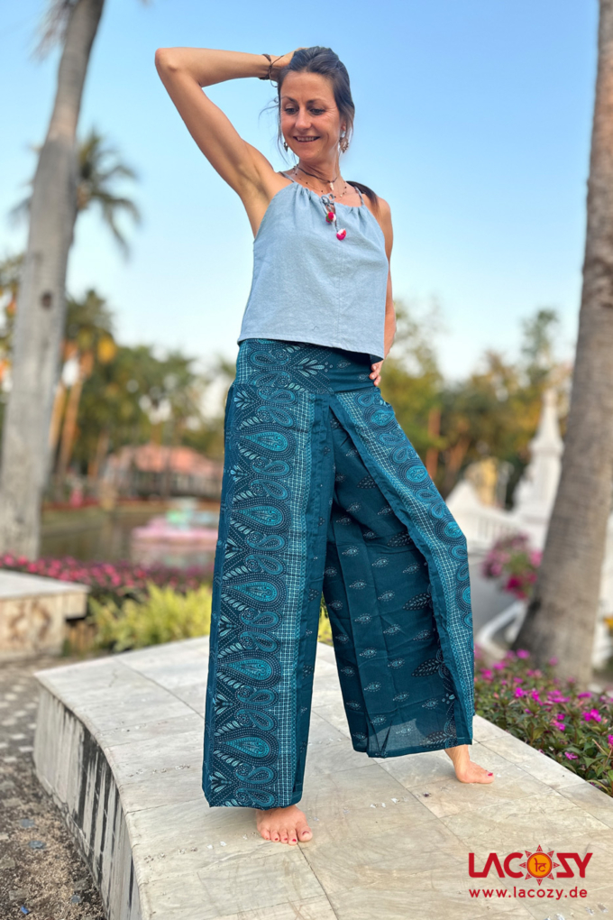 Palazzo Hosenrock MAGIC PAISLEY | Petrol – Bild 5