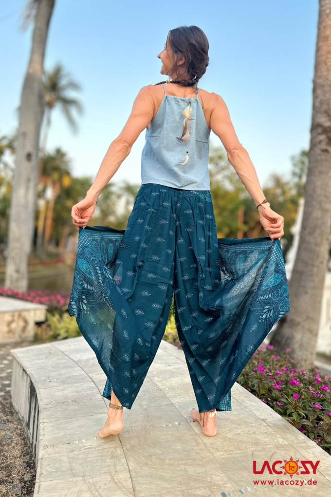 Palazzo Hosenrock MAGIC PAISLEY | Petrol – Bild 6