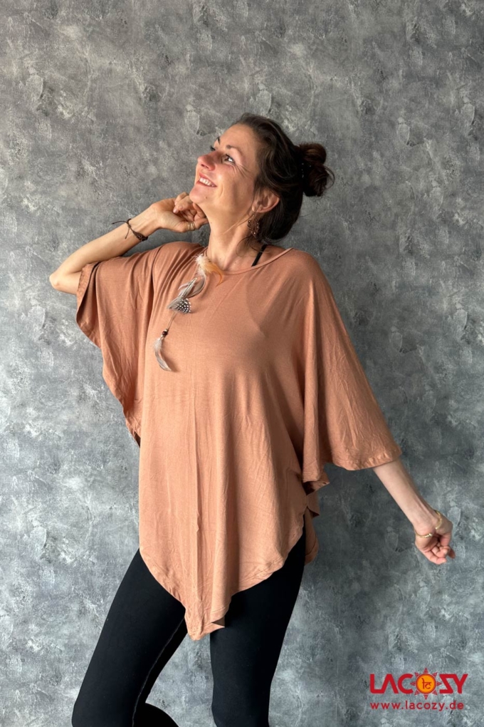 Leichtes Poncho Shirt YARA | Creme – Bild 3