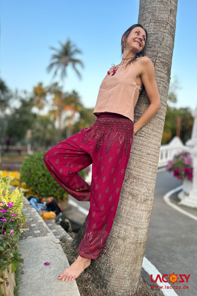 Pumphose MAGIC PAISLEY | Bordeaux