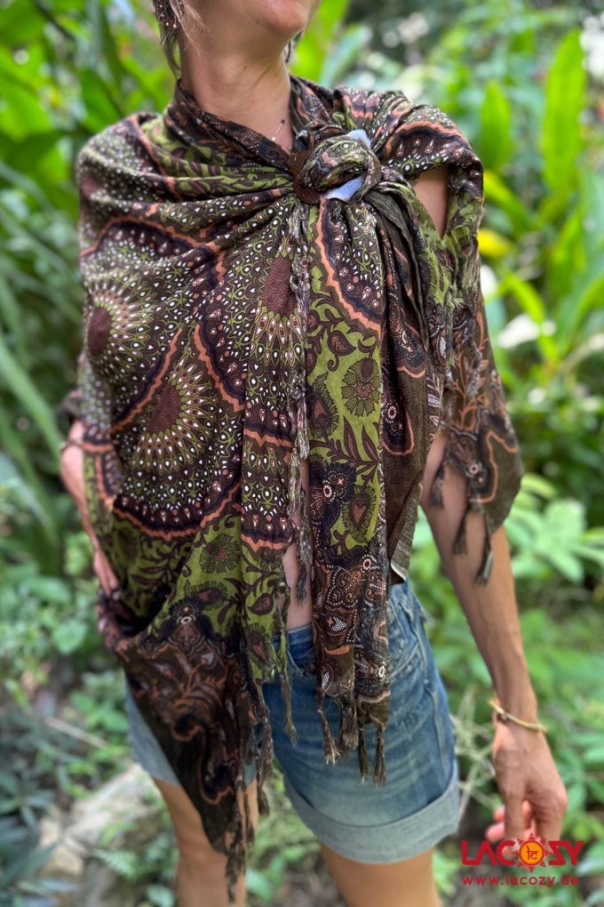 Sarong MANDALA | Grün - Braun – Bild 5
