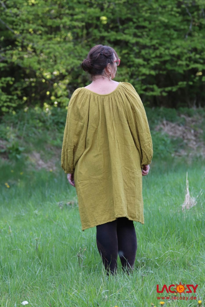 Plus Size TUNIKA KLEID | Gelbgrün – Bild 2
