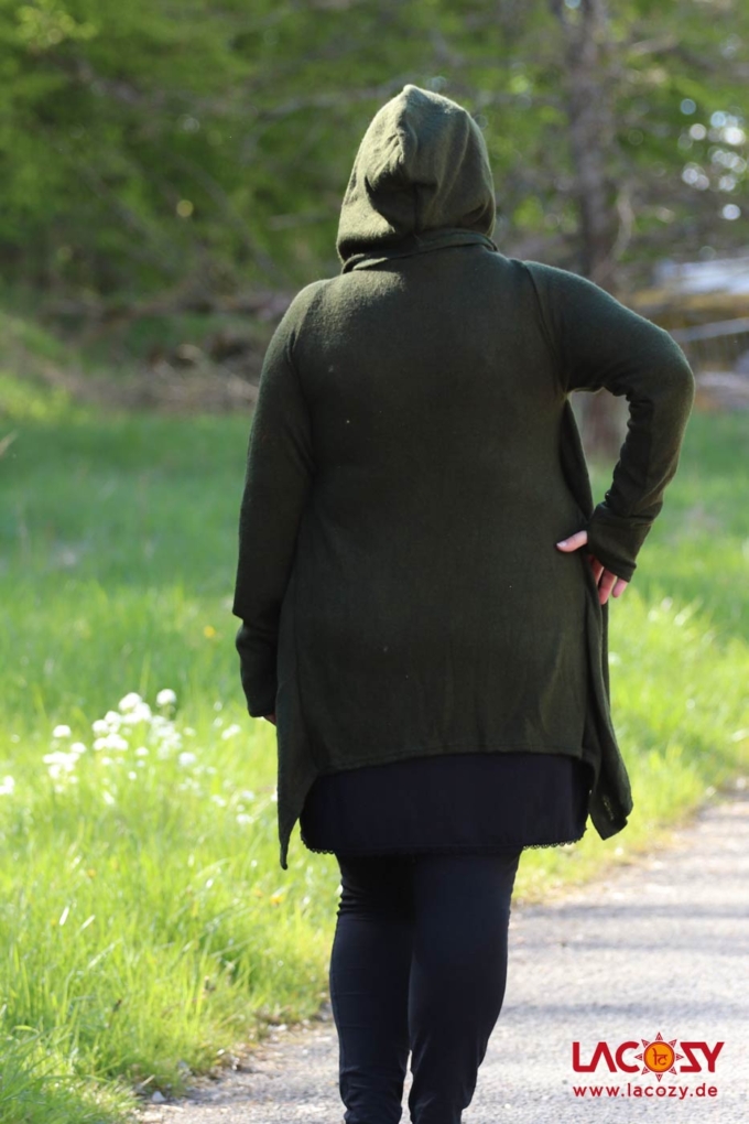 Cardigan Strickjacke SPIRITU | Gruen-Schwarz – Bild 4