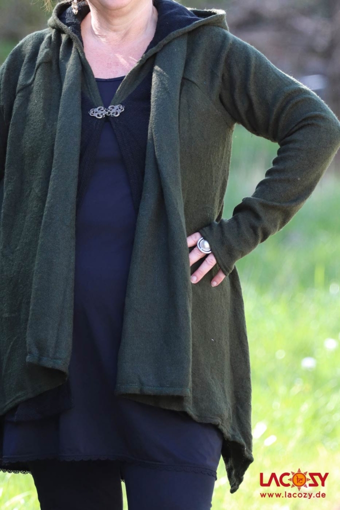Cardigan Strickjacke SPIRITU | Gruen-Schwarz – Bild 6