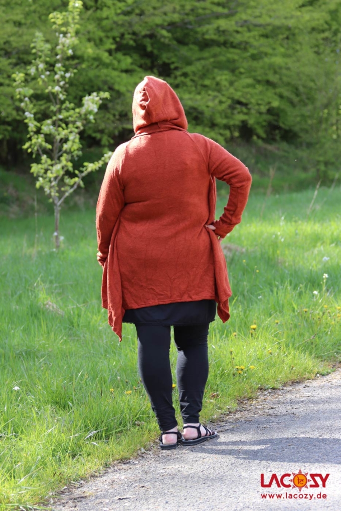 Cardigan Strickjacke SPIRITU | Orange-Braun – Bild 4
