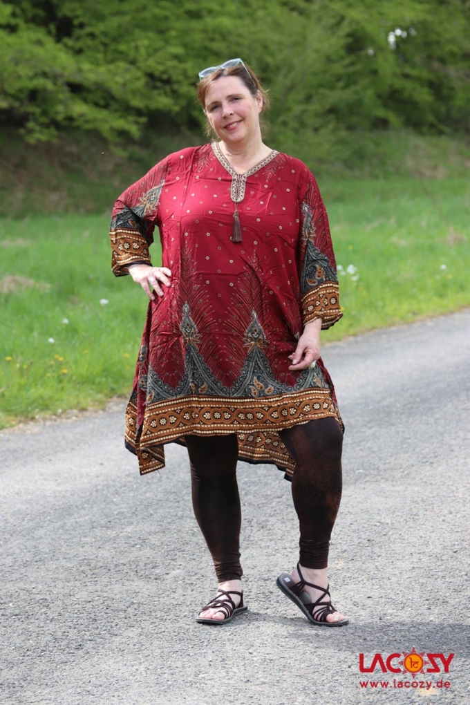 Weite Tunika ORIENTAL Bordeaux – Bild 2