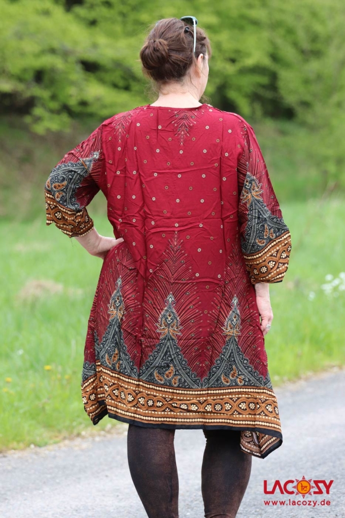 Weite Tunika ORIENTAL Bordeaux – Bild 4
