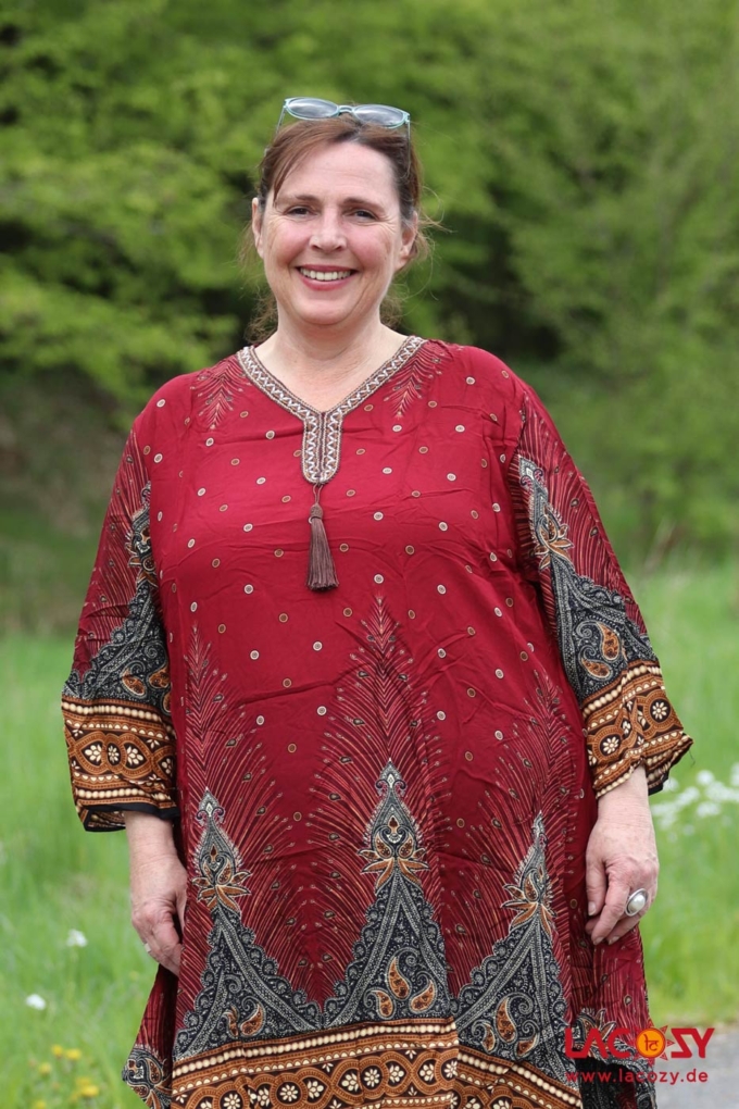 Weite Tunika ORIENTAL Bordeaux – Bild 5