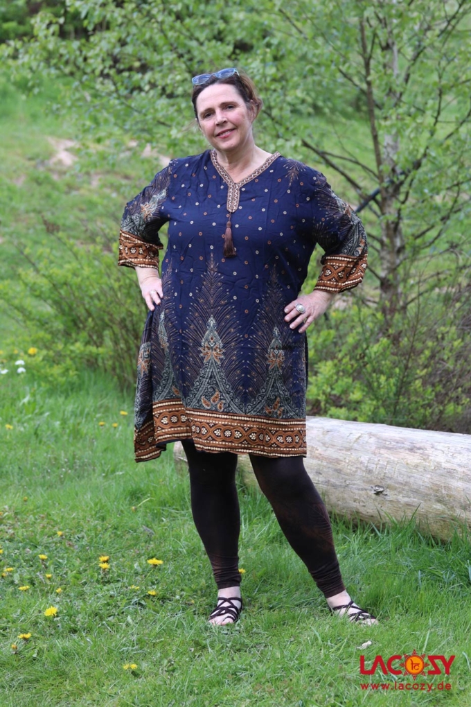 Weite Tunika ORIENTAL Dunkelblau – Bild 4