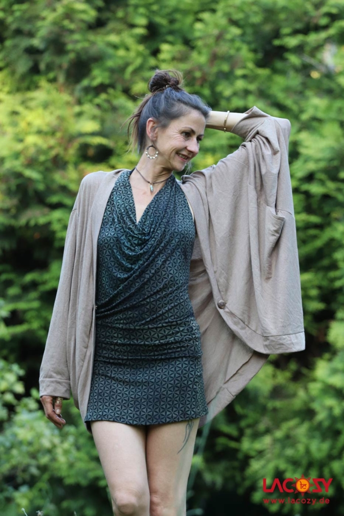 Oversize Cardigan | Kimono ZOE | Creme – Bild 2