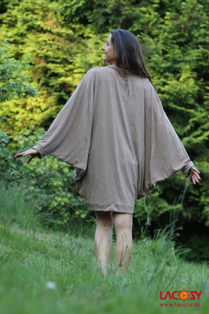 Oversize Cardigan | Kimono ZOE | Creme – Bild 4