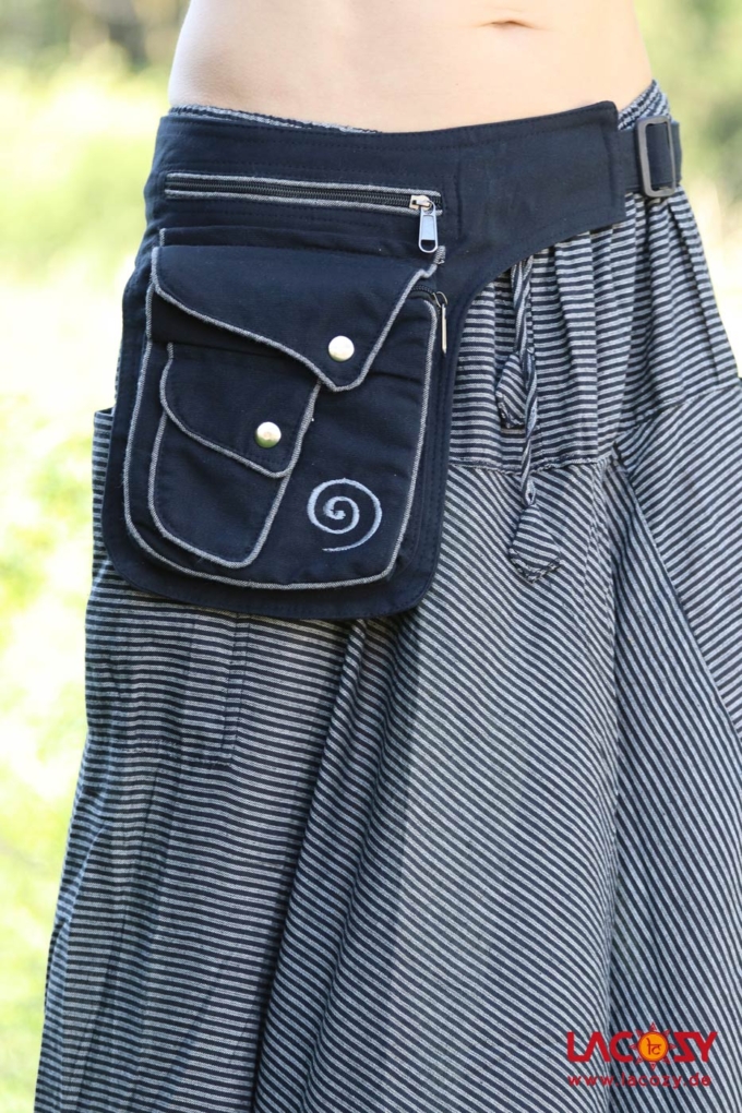 Gürteltasche SPIRALE  Bauchtasche Unisex Schwarz | Grau – Bild 6