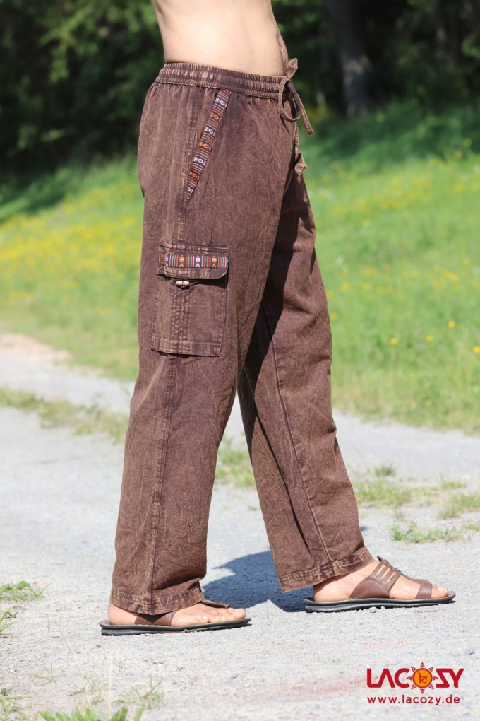 Freizeithose ETHNOR Herrenhose | Braun | Stonewash – Bild 2