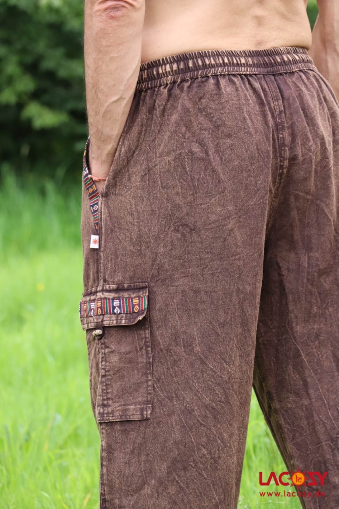 Freizeithose ETHNOR Herrenhose | Braun | Stonewash – Bild 4