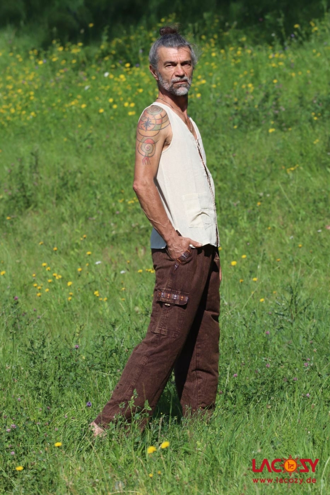 Freizeithose ETHNOR Herrenhose | Braun | Stonewash – Bild 5