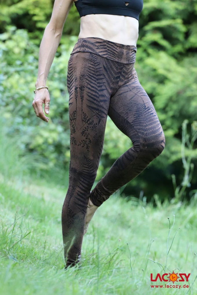 Leggins mit FARN Design | Braun
