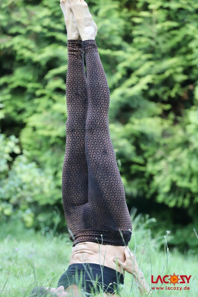 Leggins mit BLUME DES LEBENS Design | Braun – Bild 6