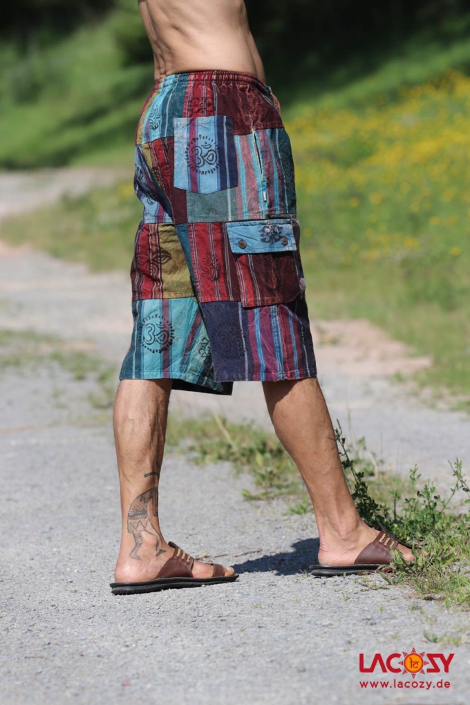 Patchwork Goa Shorts | Stonewash – Bild 5