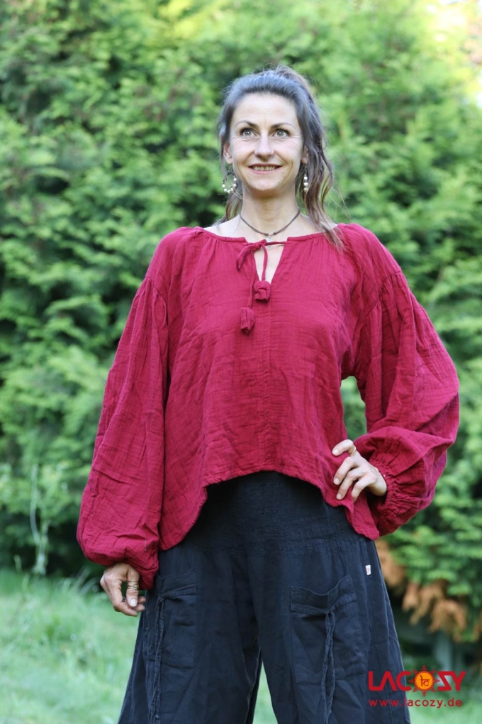 Salu Bluse LEELA aus Musselin | Rot