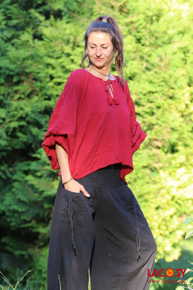 Salu Bluse LEELA aus Musselin | Rot – Bild 4