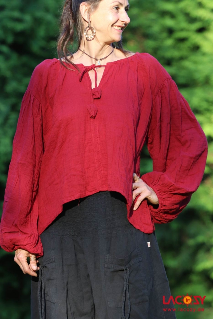 Salu Bluse LEELA aus Musselin | Rot – Bild 6