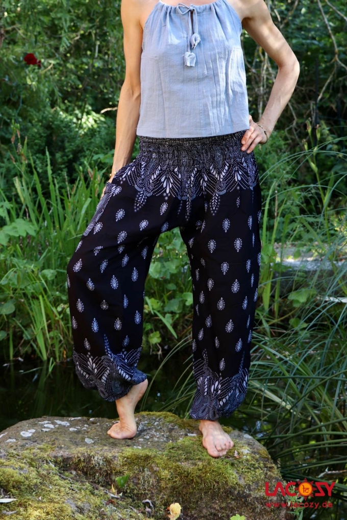 Pumphose MAGIC PAISLEY | Dunkelblau – Bild 3