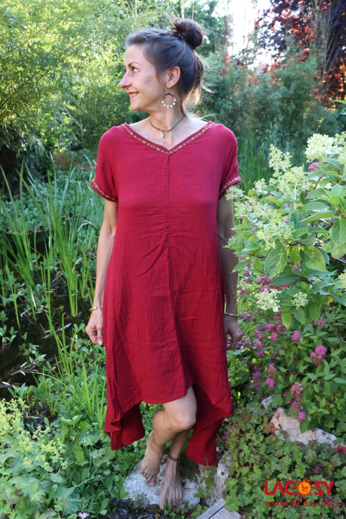 Vokuhila Kleid ENYA | Rot