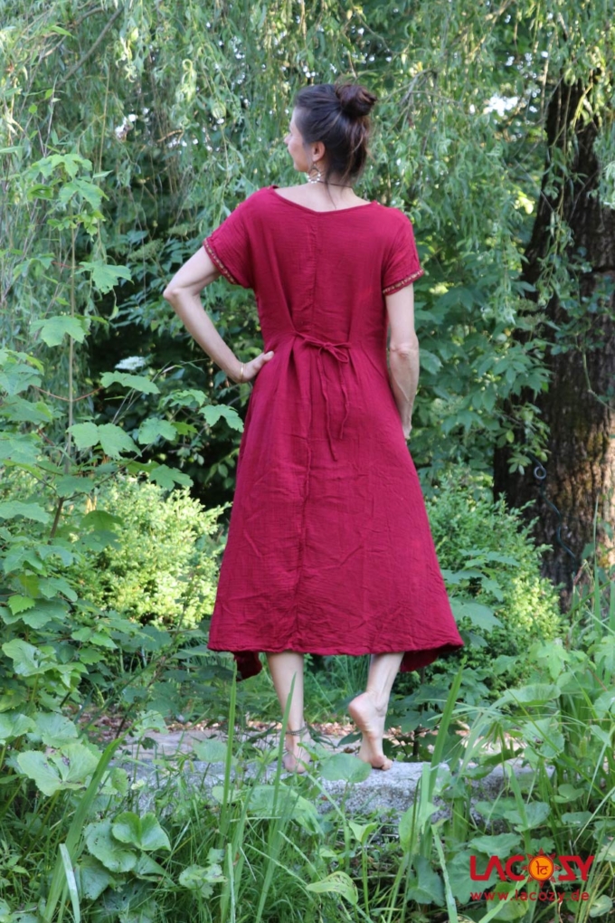 Vokuhila Kleid ENYA | Rot – Bild 2