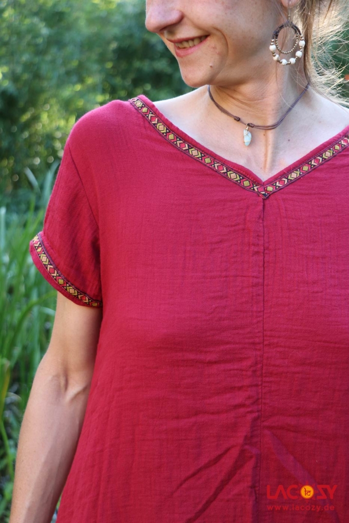 Vokuhila Kleid ENYA | Rot – Bild 6