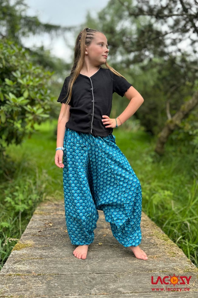 Kinder Haremshose MINU Unisex Blau | vers. Grössen