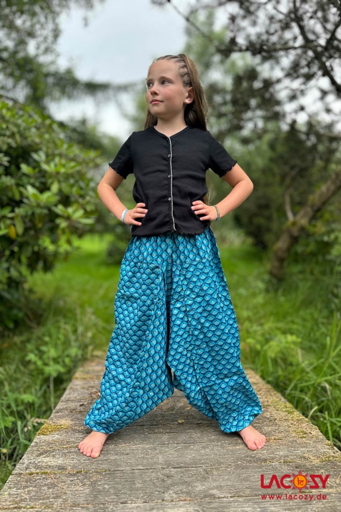 Kinder Haremshose MINU Unisex Blau | vers. Grössen – Bild 3