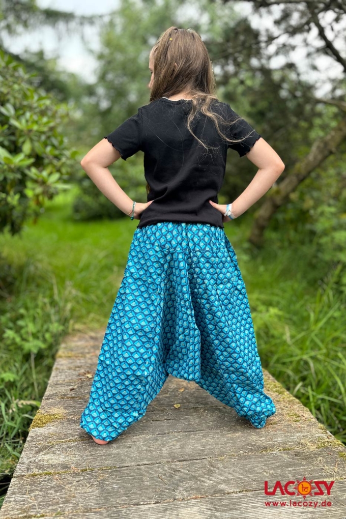 Kinder Haremshose MINU Unisex Blau | vers. Grössen – Bild 4