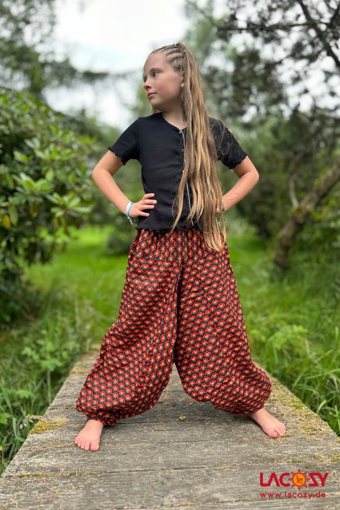 Kinder Haremshose MINU Unisex Orange | vers. Grössen – Bild 2