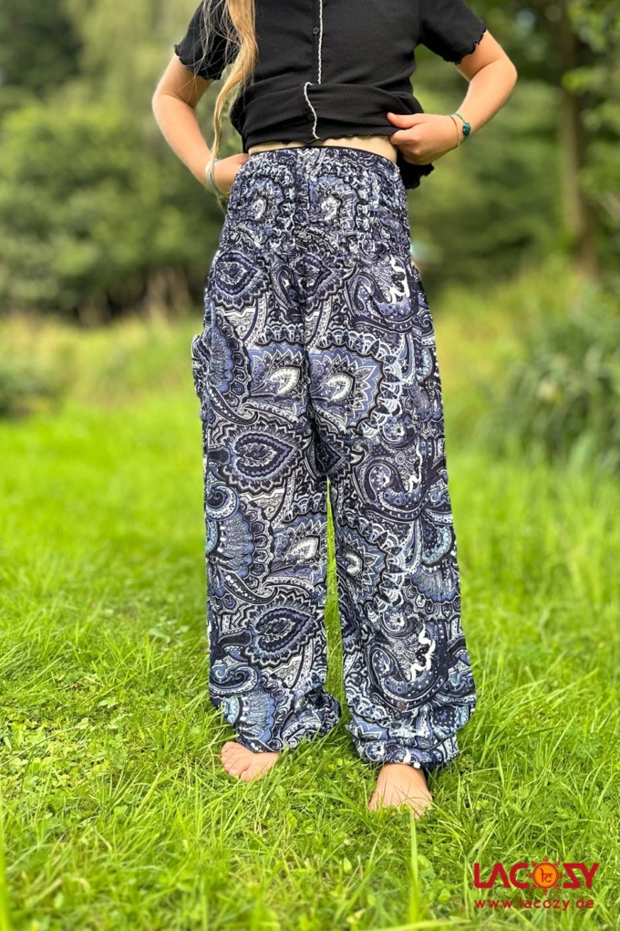 Pumphose PAISLEY TANZ | Blau | Größe 134-146 – Bild 2