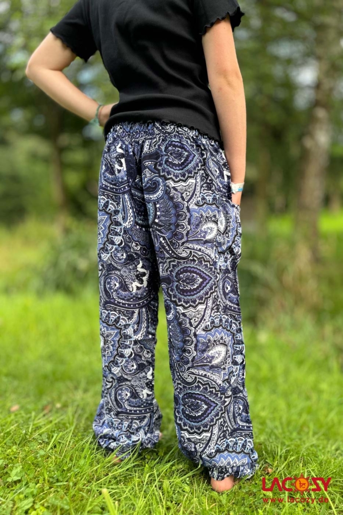 Pumphose PAISLEY TANZ | Blau | Größe 134-146 – Bild 3