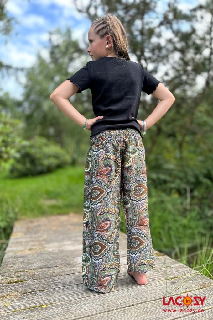 Pumphose PAISLEY TANZ | Grün | Größe 134-146 – Bild 2