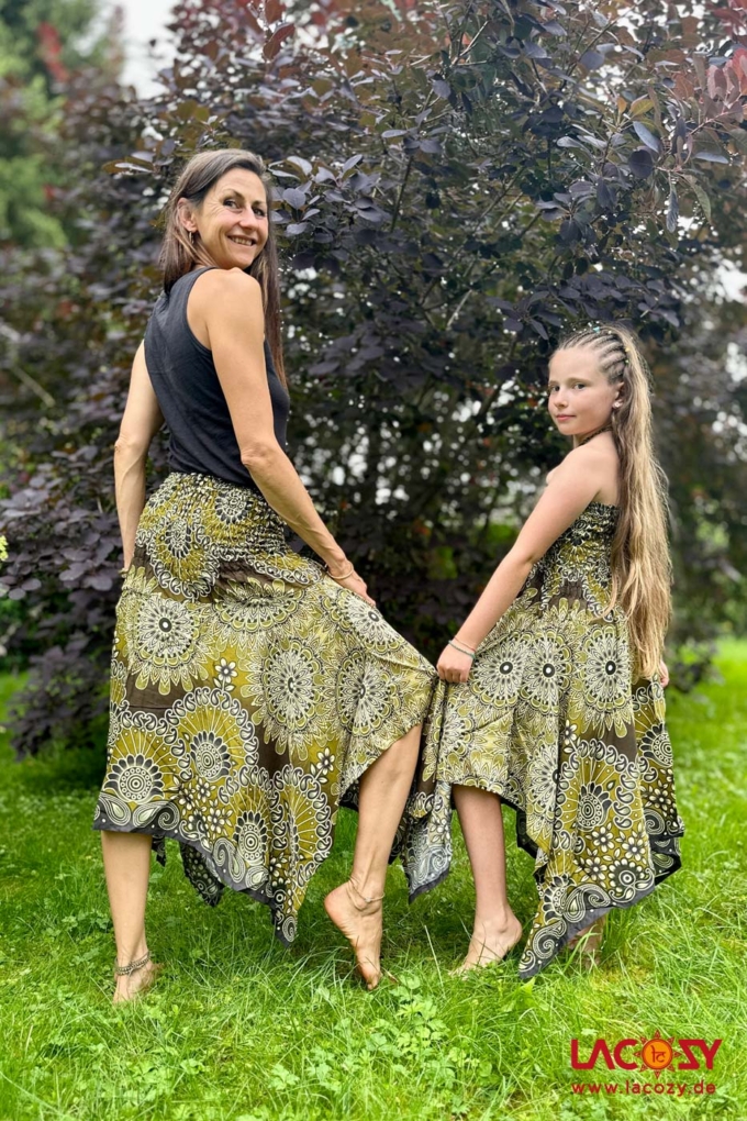 2-in-1: Zipfelkleid und Rock MANDALA | Grün – Bild 2
