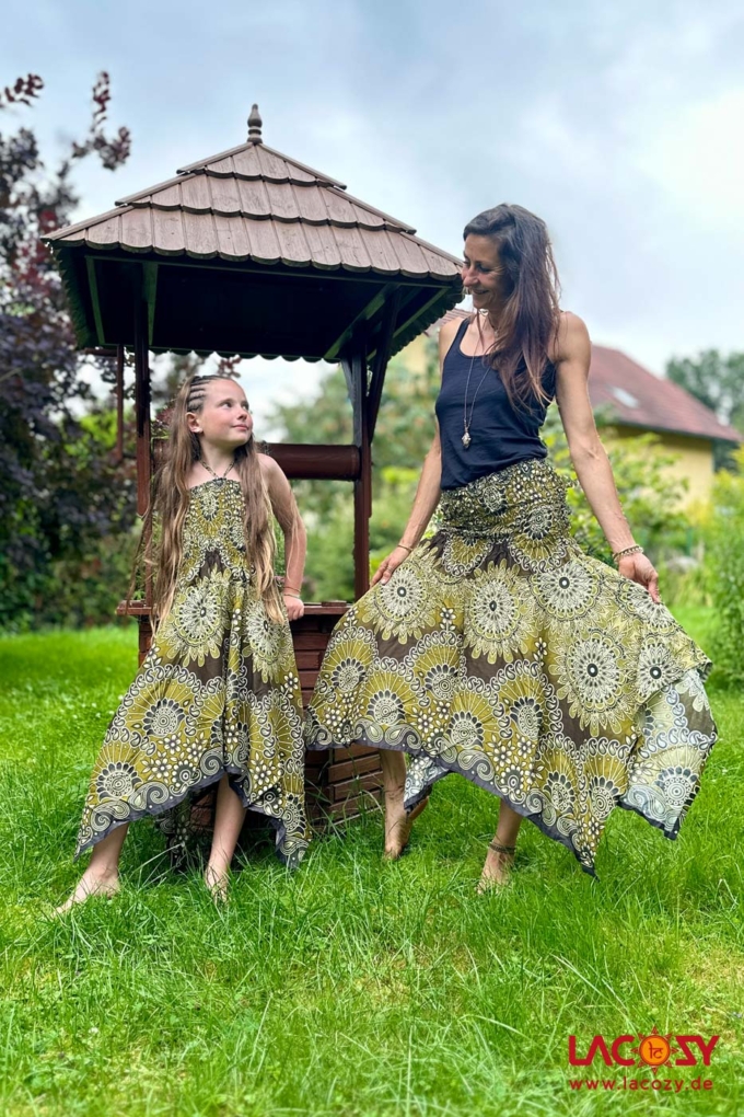 2-in-1: Zipfelkleid und Rock MANDALA | Grün – Bild 3