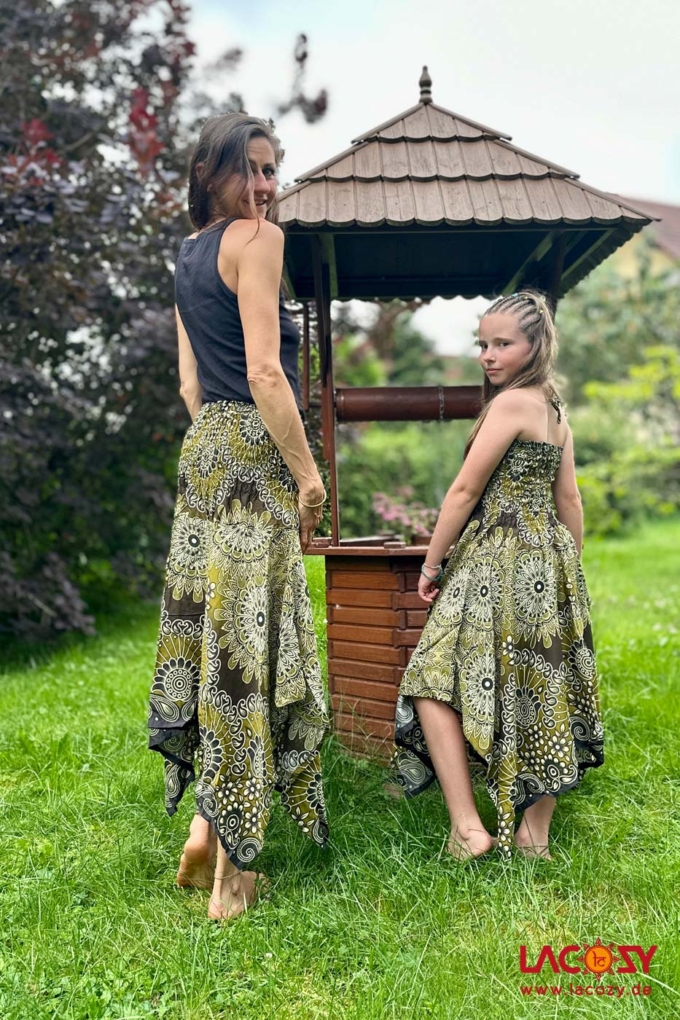2-in-1: Zipfelkleid und Rock MANDALA | Grün – Bild 4