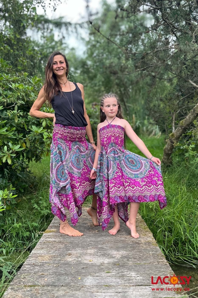 2-in-1: Zipfelkleid und Rock MANDALA | Pink – Bild 3