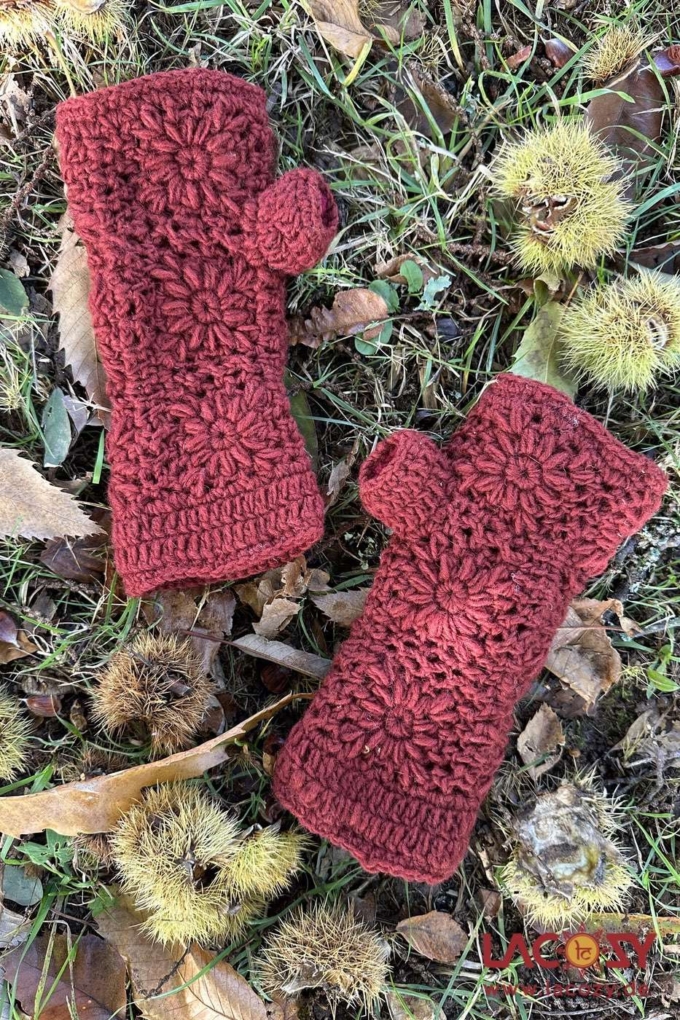 Warme Handstulpen | Pulswärmer | Unisex | HERBSTROT – Bild 5