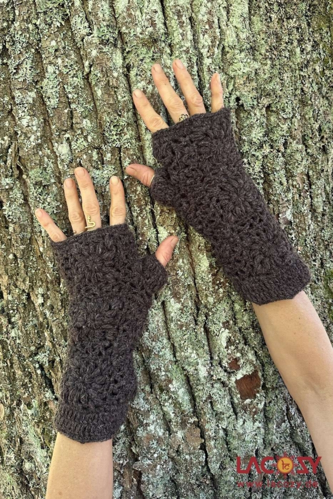 Warme Handstulpen | Pulswärmer | Unisex | TERRABRAUN – Bild 4
