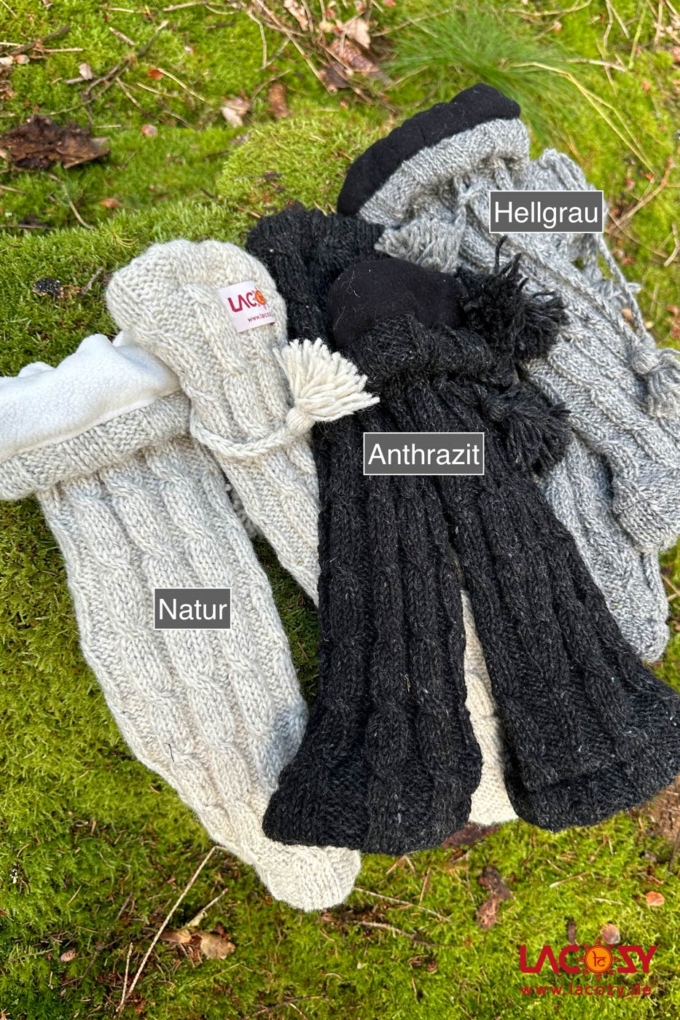 Warme gefütterte Beinstulpen | ANTHRAZIT – Bild 6
