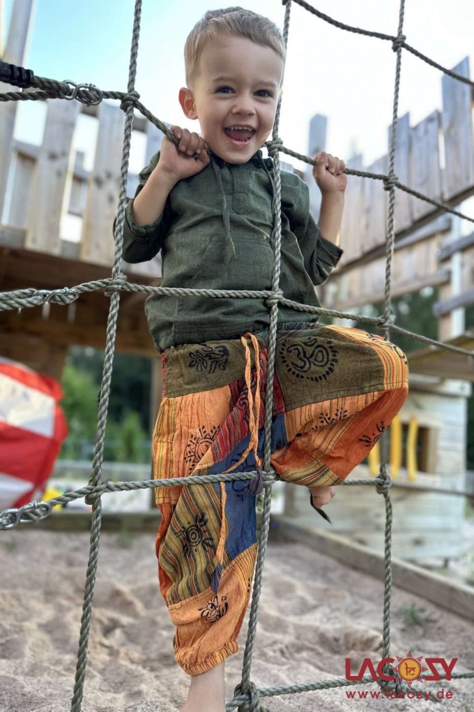 Patchwork Haremshose für Kids | Unisex | STONEWASH