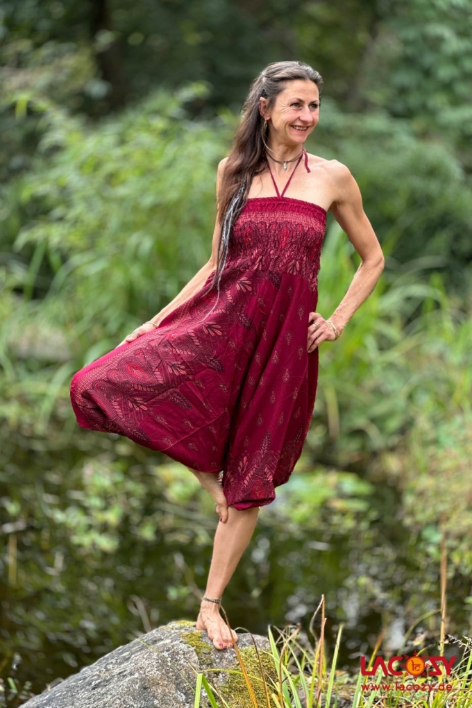 Haremshose MAGIC PAISLEY | Bordeaux – Bild 2