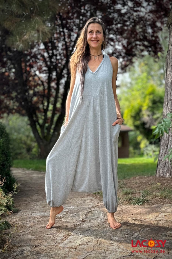 Jumpsuit AKASH Haremstyle Overall | Grau – Bild 3