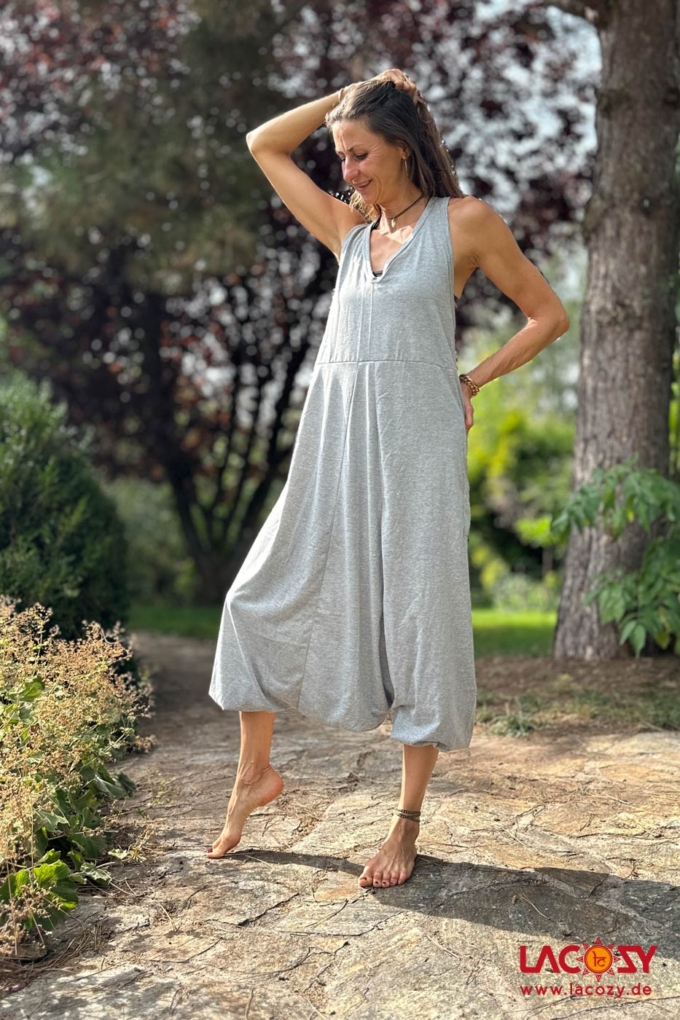 Jumpsuit AKASH Haremstyle Overall | Grau – Bild 4