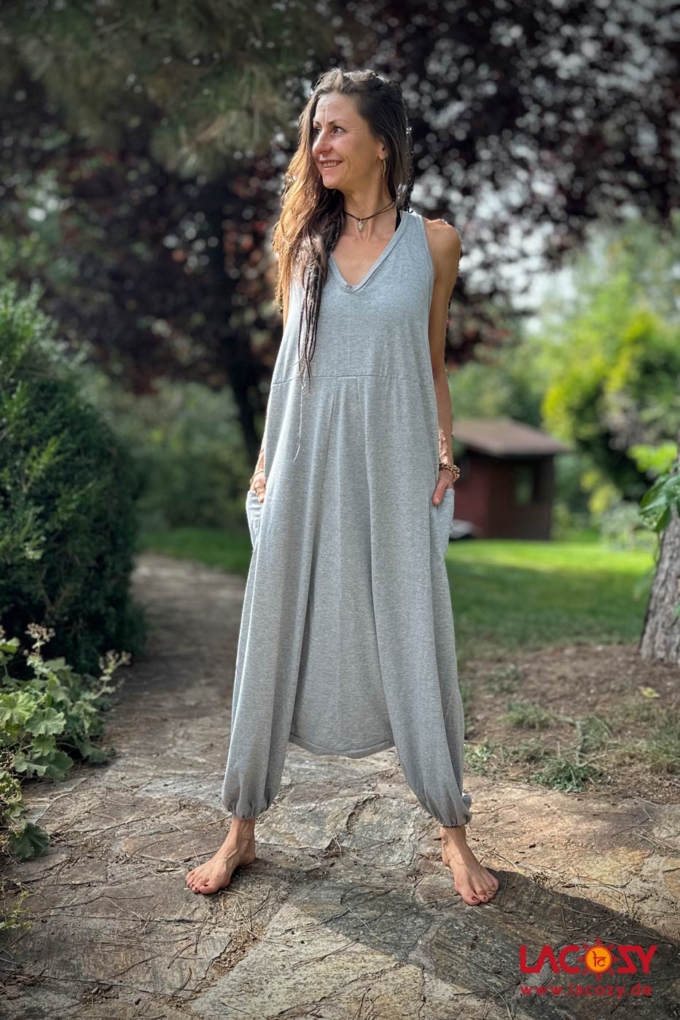 Jumpsuit AKASH Haremstyle Overall | Grau – Bild 5