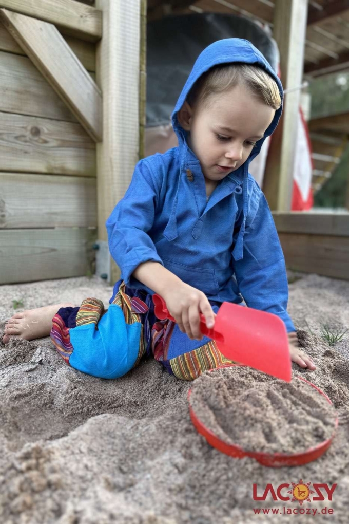 Kinder Hemd | Fisherman Kurtha für Kids | Unisex | BLAU – Bild 2