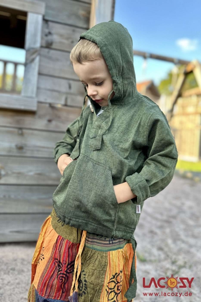Kinder Hemd | Fisherman Kurtha für Kids | Unisex | GRÜN